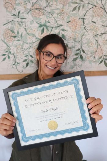 Cayla Wright Passion for Health Coaching with IHP Certificate